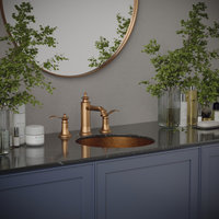 Karran Cinox Stainless Steel Round Undermount Sink, Brushed Copper