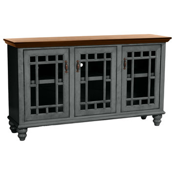 65" Traditional Sideboard Buffet, Iron Ore