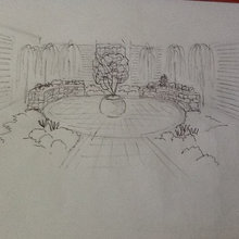 Sketches and sketchup drawings of garden ideas