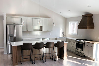 Inspiration for a modern kitchen remodel in Boston