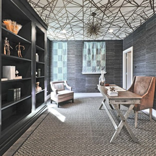 シアトルのモダンスタイルのおしゃれなホームオフィス・仕事部屋の写真