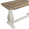 Napa Flip-top Extendable Sofa Console Table, Two-Tone Natural and White