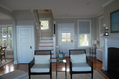 Elegant living room photo in Boston