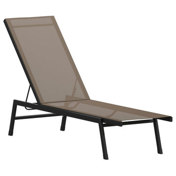 Black/Brown Chaise Lounge