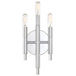 Designers Fountain - Jesa 3-Light Wall Sconce, Chrome - Simple minimalist design characterized by clean lines. The Jesa collection makes simplicity a thing of beauty.