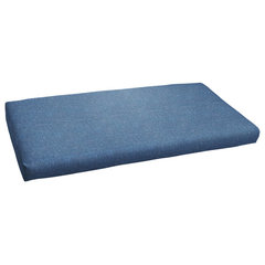 Sorra Home Denim Blue Indoor/Outdoor Corded Bench Cushion, 45x19x2