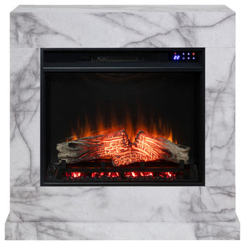 Vizela Faux Marble Electric Fireplace
