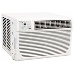 Koldfront - Koldfront WAC8001W 8000 BTU 115V Window Air Conditioner - White - Plug Type (NEMA 5-15P): This appliance uses an NEMA 5-15P standard size power plug, it&#39;s designed for a 120V 15A household power supply. Please verify that your home&#39;s power supply is compatible with this appliance before purchase. Note: Heat function is intended to provide supplemental heating in addition to an existing heat source. The heat function has a lower BTU rating than the cool mode and therefore does not treat the same square footage. Features: 8000 BTU&#39;s effectively cools up to 350 sq ft., ideal for making a living room comfortable Three fan speeds offer the perfect setting for any situation 3500 BTU heater included for those cold winter nights Includes remote for unprecedented ease of use Secure mounting assembly included Manufacturer Warranty: 2 Year Limited Product Technologies: Electronic Touch Controls: Easily and quickly adjust temperature, fan speeds and programmable timer operations with the touch of a button. The easy-to-read digital display and allows for simple regulation of the internal temperature of your home. Remote Control: The included remote allows you to choose and adjust your comfort settings without having to get up and make the adjustments by hand. R-410A Refrigerant: Liquid agents contained within the coils of an air conditioner are what make cooling possible. R-410A is the eco-friendly refrigerant of the future. Recently recognized by the EPA, R-410A contains no bromine or chlorine, and consequently will not harm or deplete the ozone layer unlike previous refrigerants. Specifications: BTU Cooling: 8000 BTU Heating: 3500 Cooling Area: 350 Sq. Ft. Fan Speeds: 3 Voltage: 115 Depth: 22-5/8" Height: 16-1/8" Width: 22-5/8"