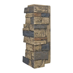 142-BRIGHTON WIDE STACKED STONE CORNER 24"H X 11"W X 1 1/4"D - Wall Panels