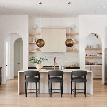 Fresh, Updated Neutrals in a Designer's Home Kitchen