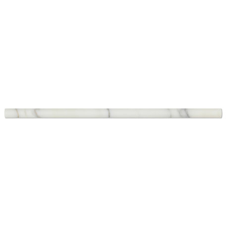Calacatta Gold Italian Calcutta Marble Honed Pencil Liner, 0.5"x12"