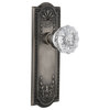 Single Meadows Plate With Crystal Knob, Oil-Rubbed Bronze, Antique Pewter, Doubl