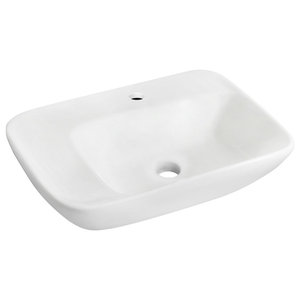 Fine Fixtures White Vitreous China Rectangle Vessel Sink - Contemporary -  Bathroom Sinks - by Fine Fixtures | Houzz