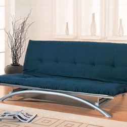 Arc Style Metal Futon Frame in Silver by Coaster Co. - Products