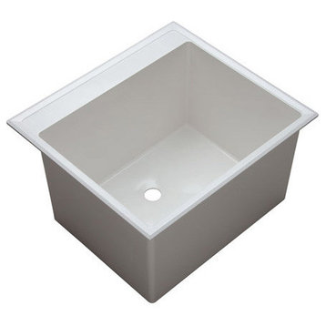 PROFLO PFLT2522D 24-1/2" Single Basin Drop-In Laundry Sink - White