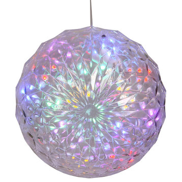 30Lt X 6" Led Multi Crystal Ball Outdoor