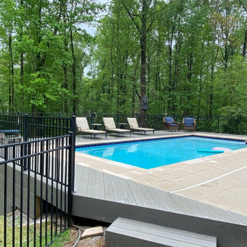 Low Maintenance Poolside Deck Addition in Mountain Brook AL