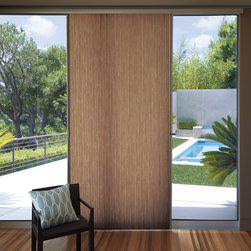 Transitional Beige LIving Room Custom Window Honeycomb Shades by Hunter Douglas - Cellular Shades