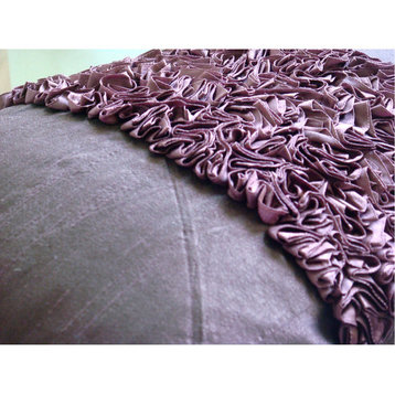 Purple Rectangular Pillow Covers 12"x16" Silk, Plum Love