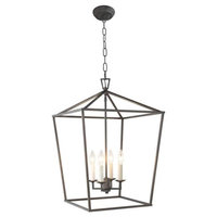 Openwork Pendant Light, Lacquered Brass