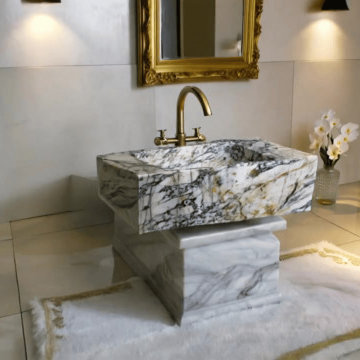 Calacatta Viola Marble Sink