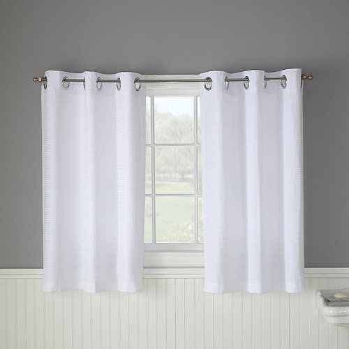 Bathroom Window Curtains Stop At The, What Kind Of Curtain For Bathroom Window