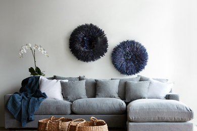 Inspiration for a contemporary living room remodel in Singapore