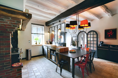 Inspiration pour une cuisine rustique.