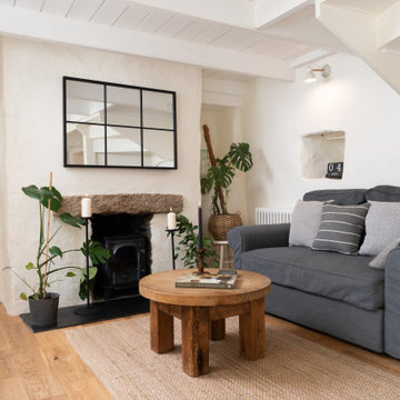 Livinf area at a stunning farmhouse at an interior styling project in North Corn