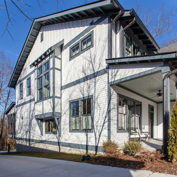 Exterior - Sherwin Williams Silvermist Porch Ceiling