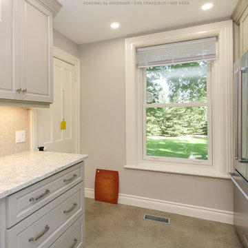 New Double Hung Window in Pretty Kitchen - Renewal by Andersen Bay Area San Fran