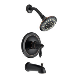 Designers Impressions - Designers Impressions 654692 Oil Rubbed Bronze Tub / Shower Combo Faucet - Tub And Shower Faucet Sets