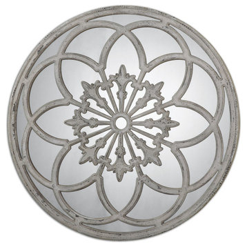 Uttermost 13868 Conselyea 40" Round Rustic Italian Farmhouse - Aged Ivory with
