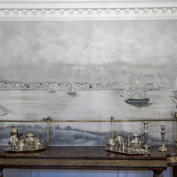 Historical Mural of New York Harbor