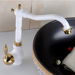 Stratos Sink Faucet with Hot and Cold Mixer - Bathroom Sink Faucets