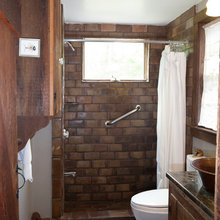 window in bathroom