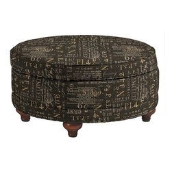 Coronet Premier Ottoman by La-Z-Boy shown in After Dark - Footstools And Ottomans