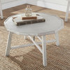 Steve Silver Paisley Distressed Alabaster White Wood Cocktail Table