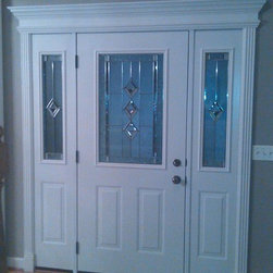 Entry door with White Door Interior & Crown Molding - Front Doors