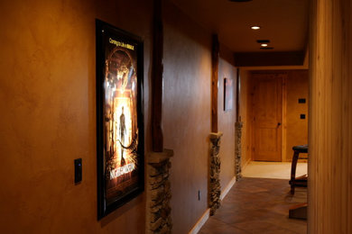 Inspiration for a rustic hallway remodel in Grand Rapids