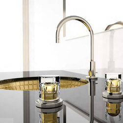 Contemporary Gold Under-mount Bathroom Sink - Bathroom Sinks