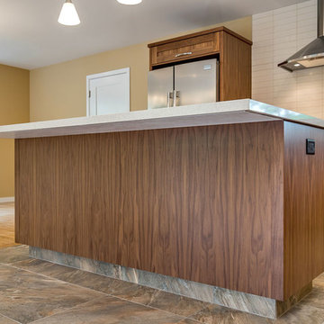 Home with Shaker Walnut Cabinets and Somerset Oak Floors