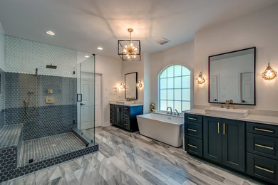 Example of a mid-sized tuscan bathroom design in Nashville