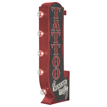 Tattoo Parlor Expert Work Arrow LED Sign