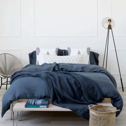 Easy Living Washed 100% Linen Navy - Sheets