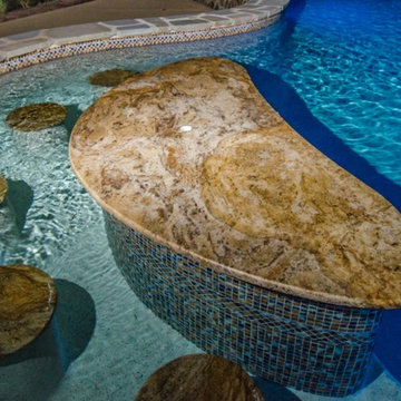 Golden Sparkle Granite Pool Bar