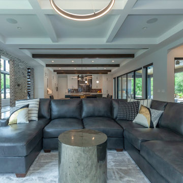 Contemporary Hillside Living Room
