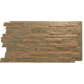 Acadia Ledge Stacked Stone, StoneWall Faux Stone Siding Panel,, Iron Mill