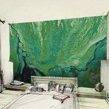 Jade Ocean Terrain | Glass Mosaic | PIXL Mist Collection