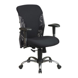 Black Mid Back Mesh Office Chair - Office Chairs